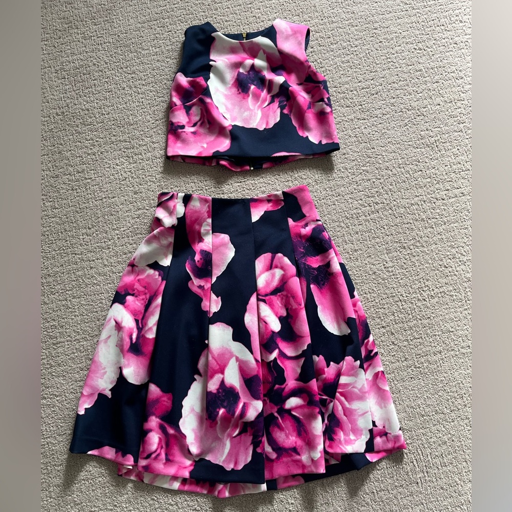 2 piece floral dress set